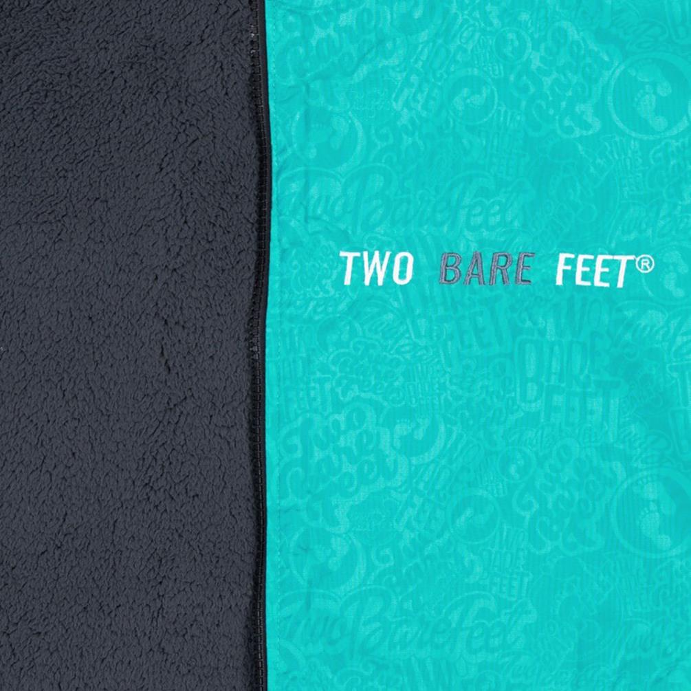 Two Bare Feet Weatherproof Classic Print Changing Robe - Teal / Charcoal Extra Image 3